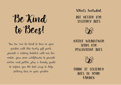 Bee Kind Solitary Bee Nester Gift Pack